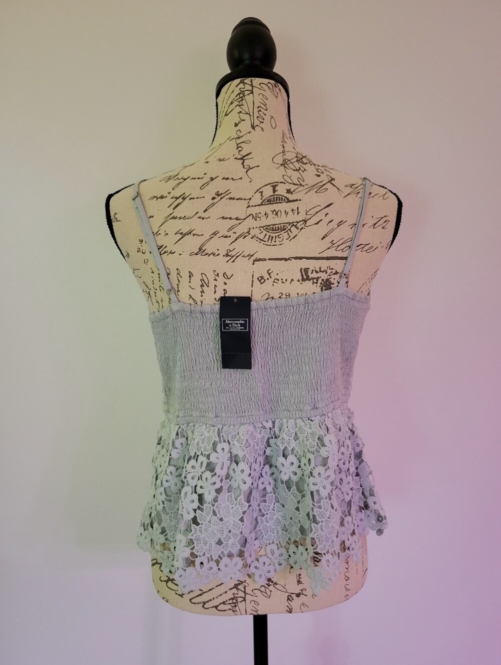 Abercrombie & Fitch Floral Lace Peplum Cami NWT - Picture 6 of 10